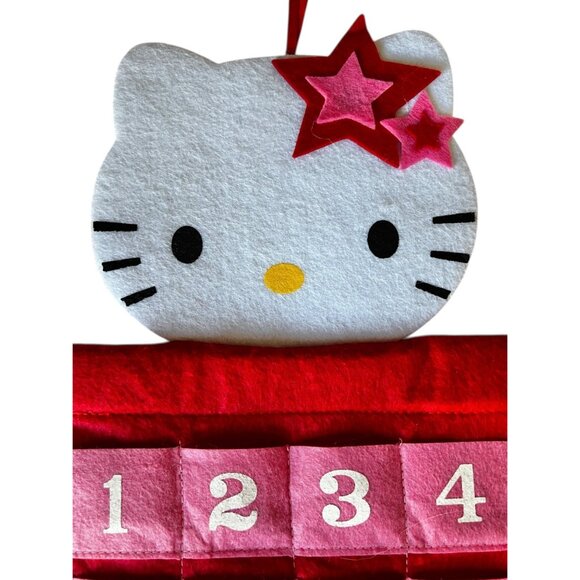 Sanrio Hello Kitty Felt Advent Calendar Walgreens 2014 23X9.5 Red Pink White - Picture 5 of 8